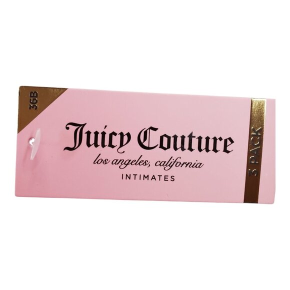 NWT JUICY COUTURE SZ 36B 3 Pack Comfort Push-Up T-shirt Bras Pink Tan Black - Picture 5 of 6